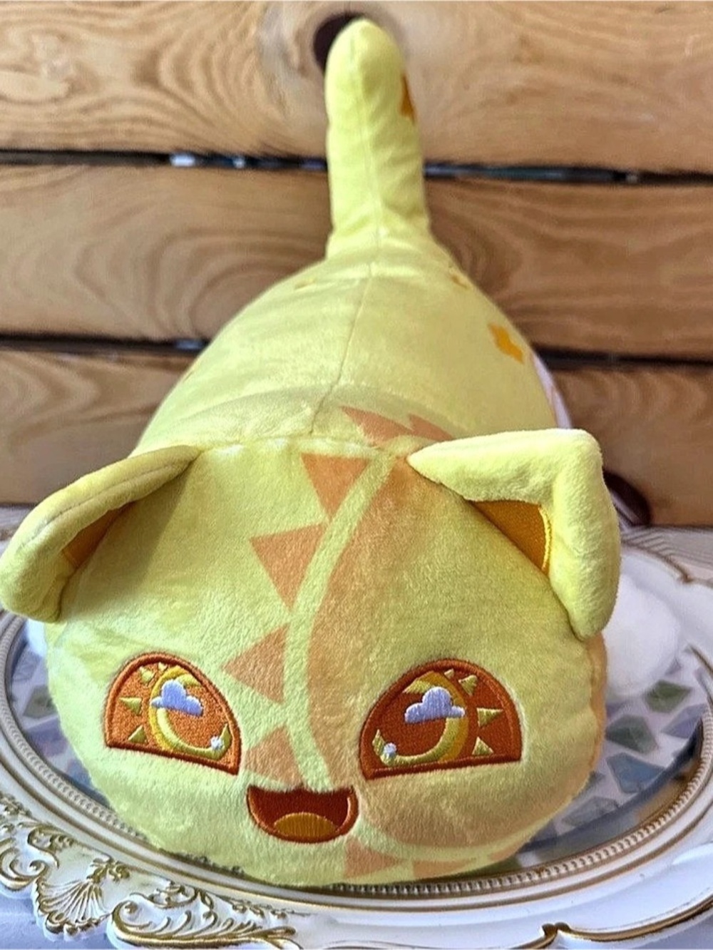Aphmau Celestial Sun Cat Plush Yellow & White 11”